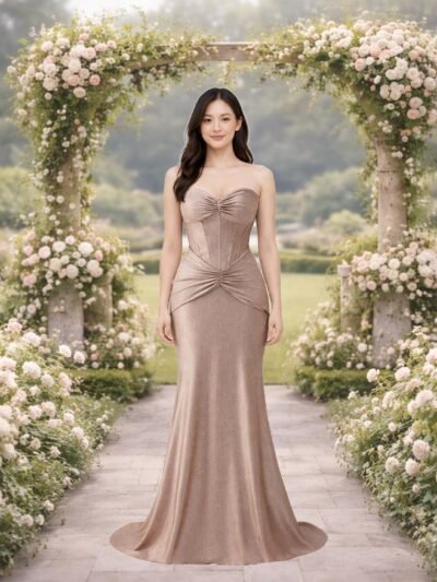 Custom Made Satin Evening Gown
