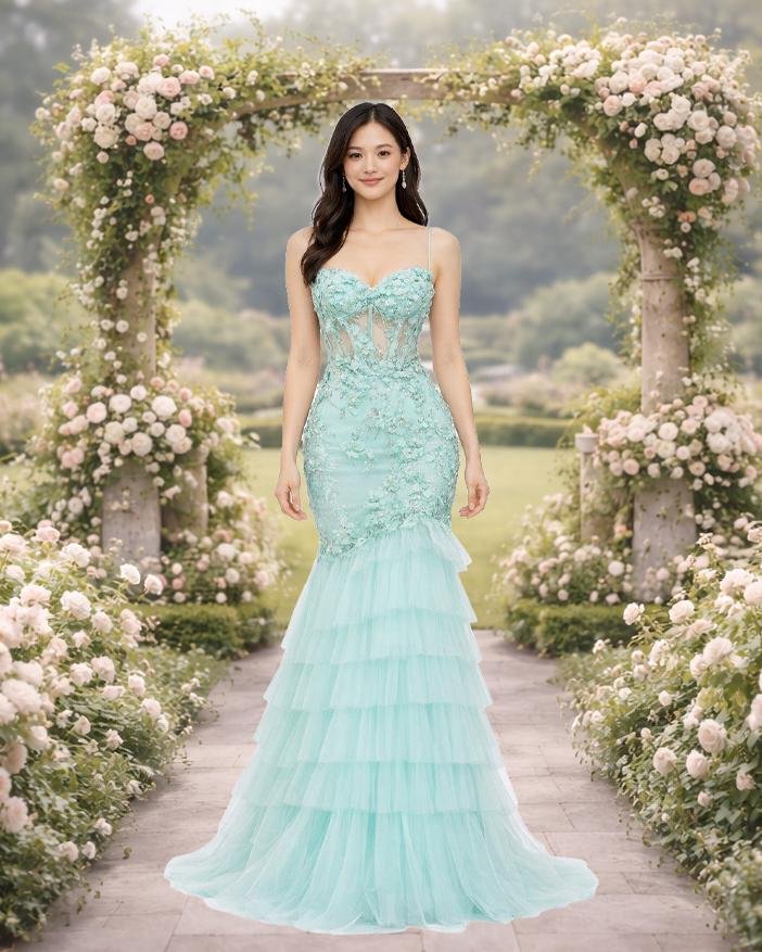 Custom Made Satin Evening Gown