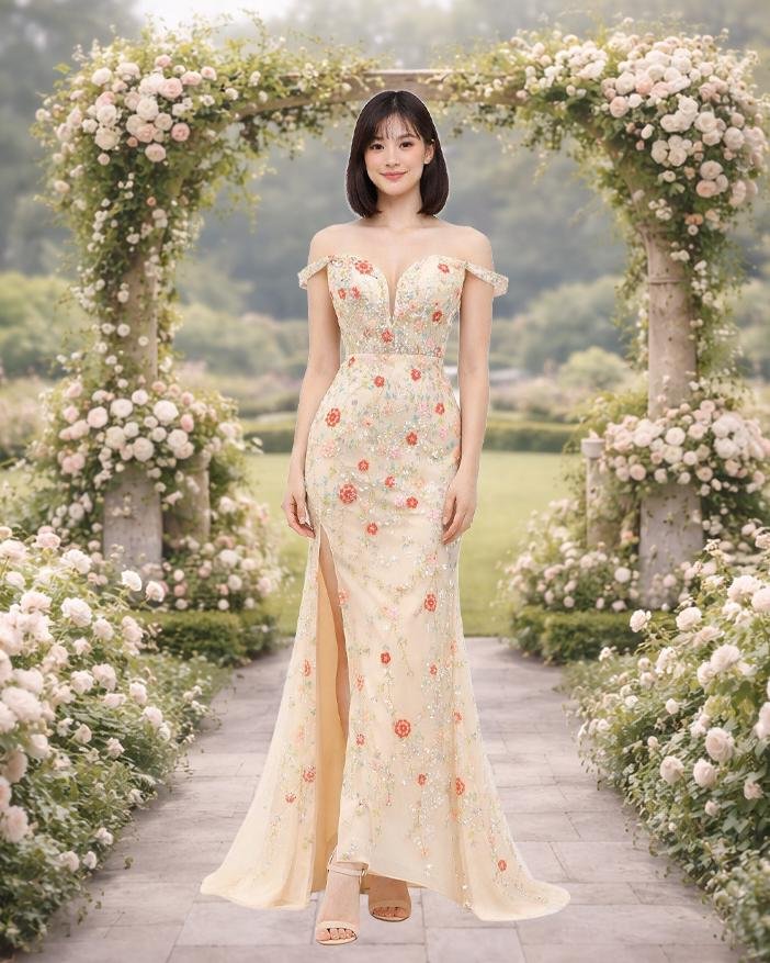 Custom Made Satin Evening Gown