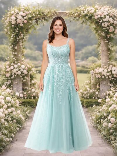 Custom Made Satin Evening Gown