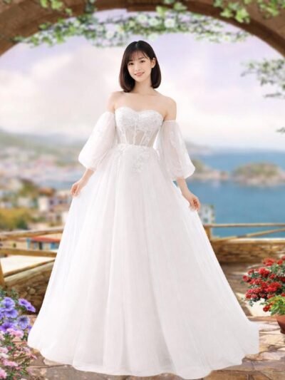 Custom Made Embroidery Bridal Gown