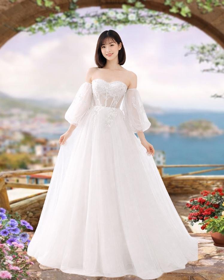 Custom Made Embroidery Bridal Gown