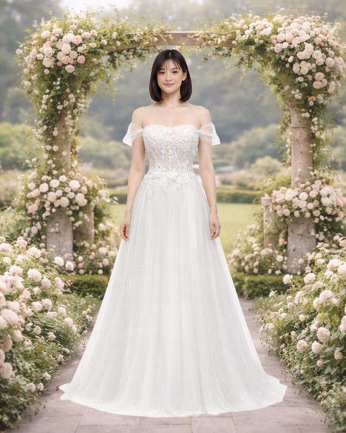 Custom Made Embroidery Bridal Gown