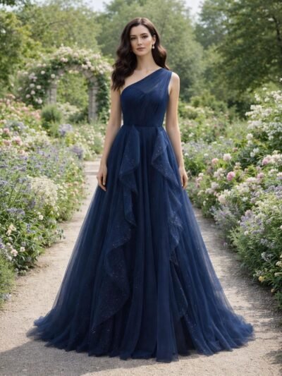 Custom Made Tulle Evening Gown