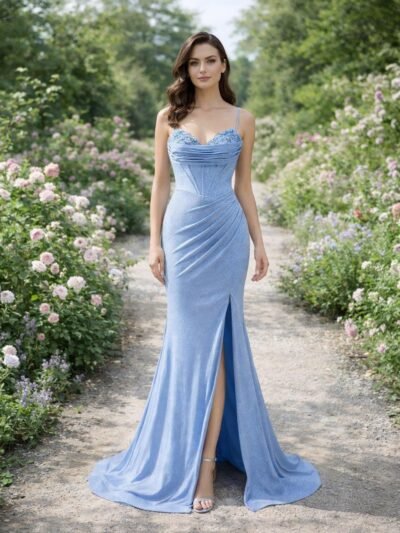 Custom Made Satin Evening Gown