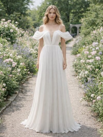 Custom Made Chiffon Bridal Gown
