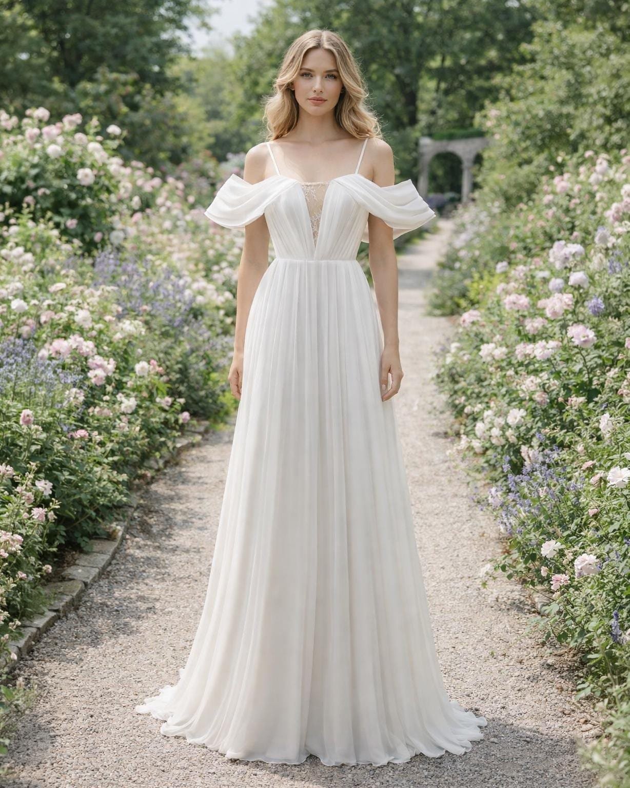 Custom Made Chiffon Bridal Gown