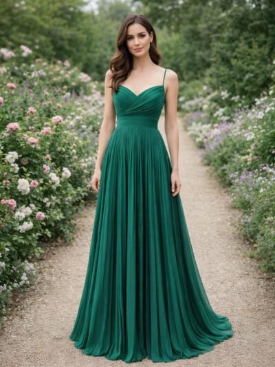 Custom Made Satin Evening Gown