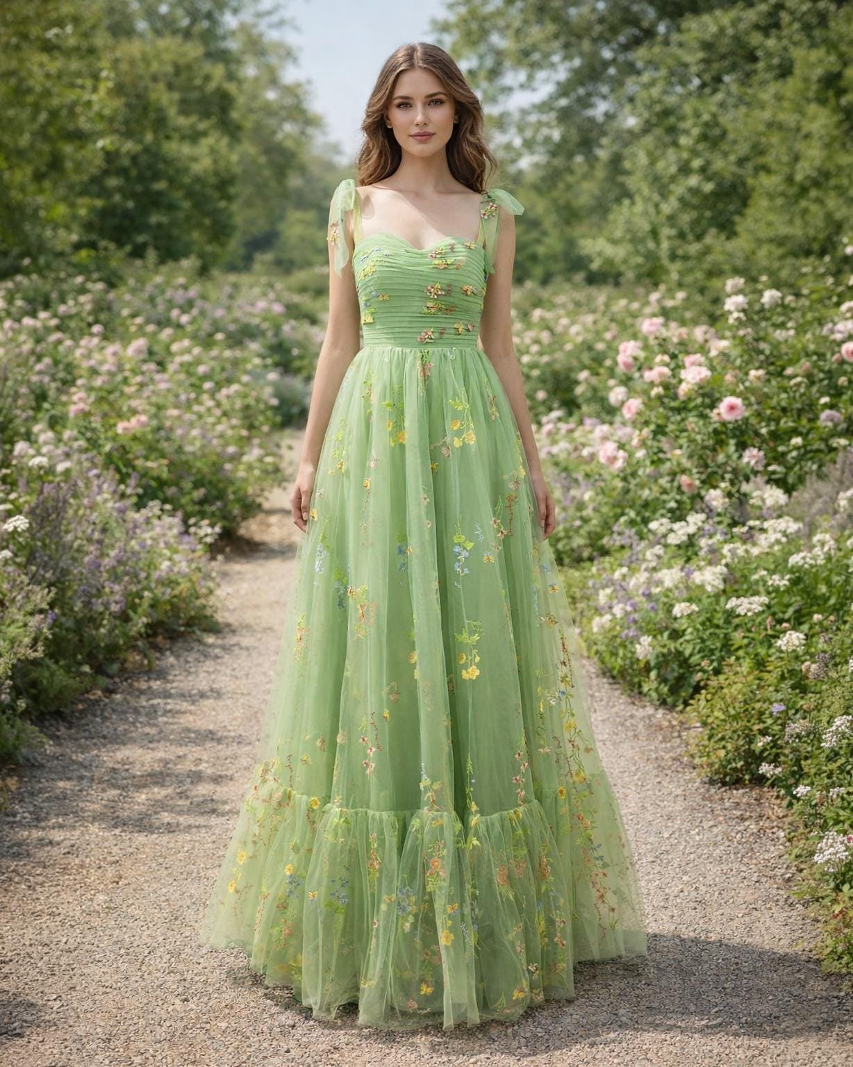 Custom Made Satin Evening Gown