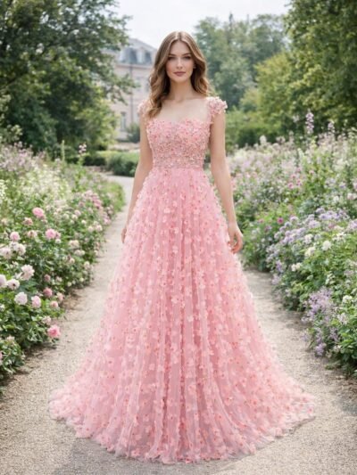 Custom Made Satin Evening Gown