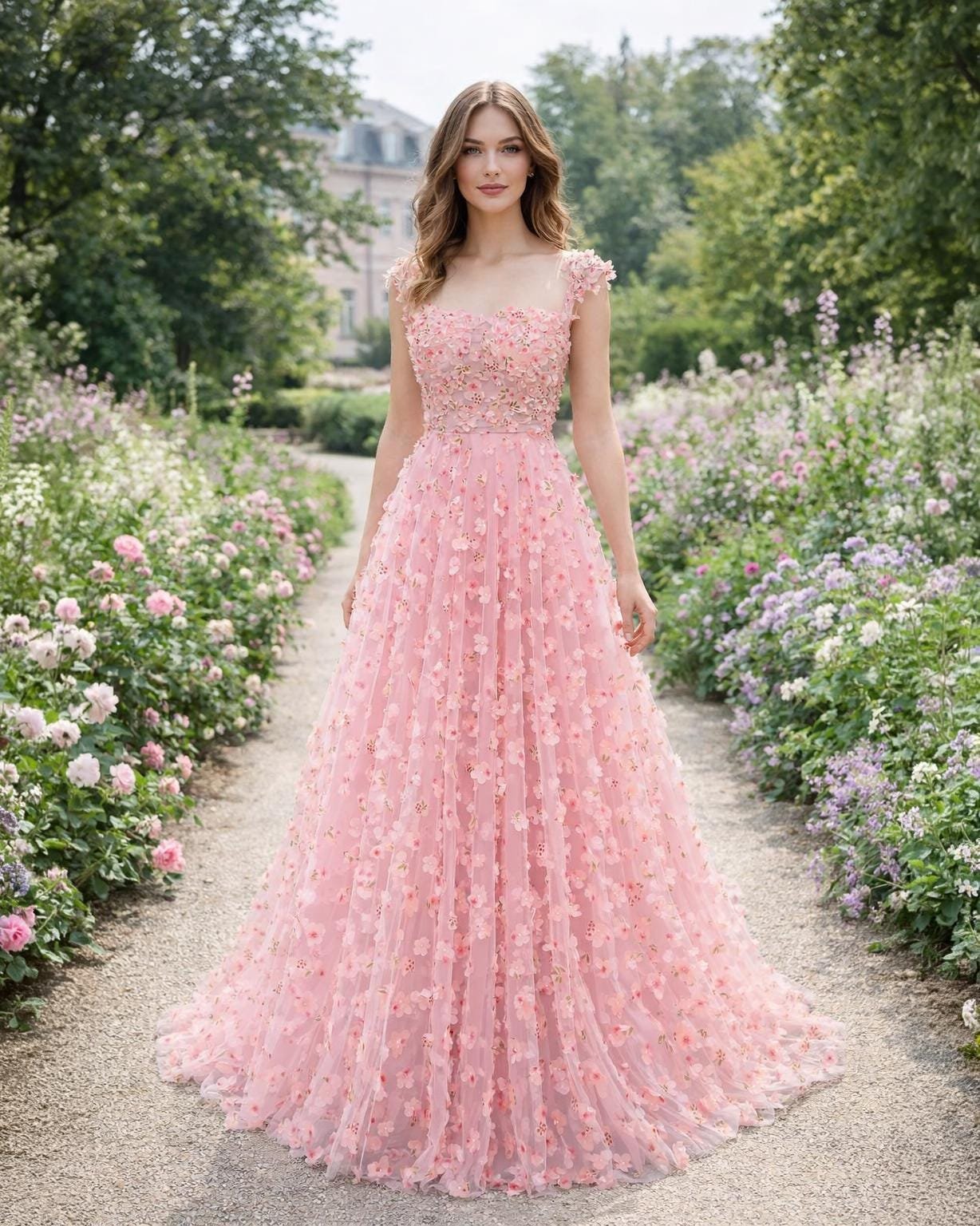 Custom Made Satin Evening Gown