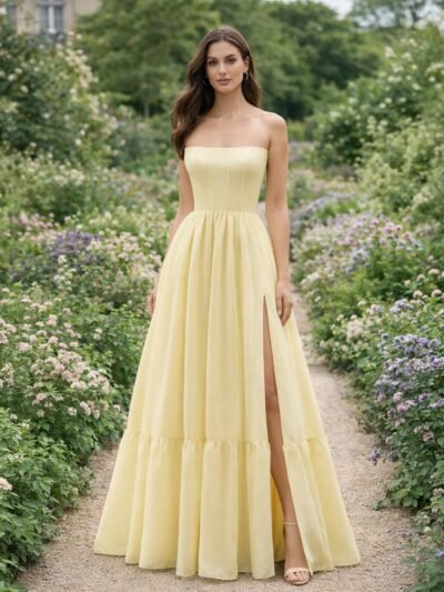 Custom Made Satin Evening Gown