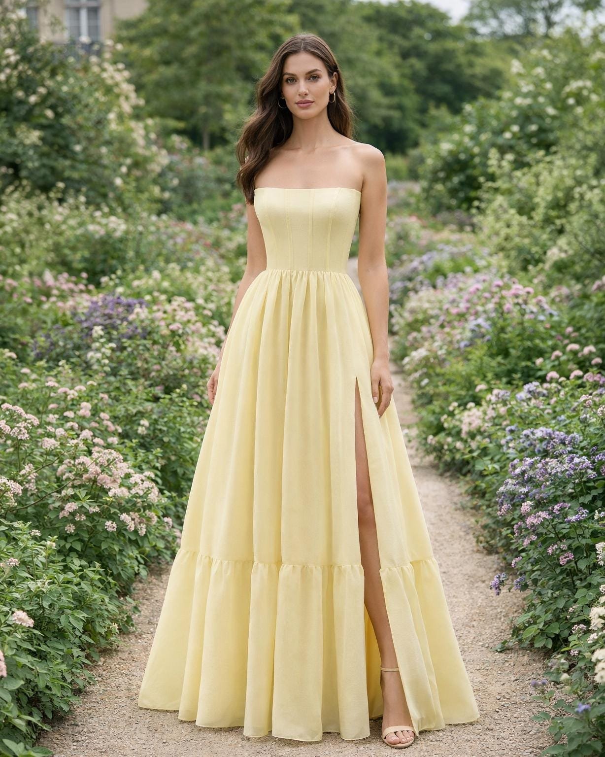 Custom Made Satin Evening Gown