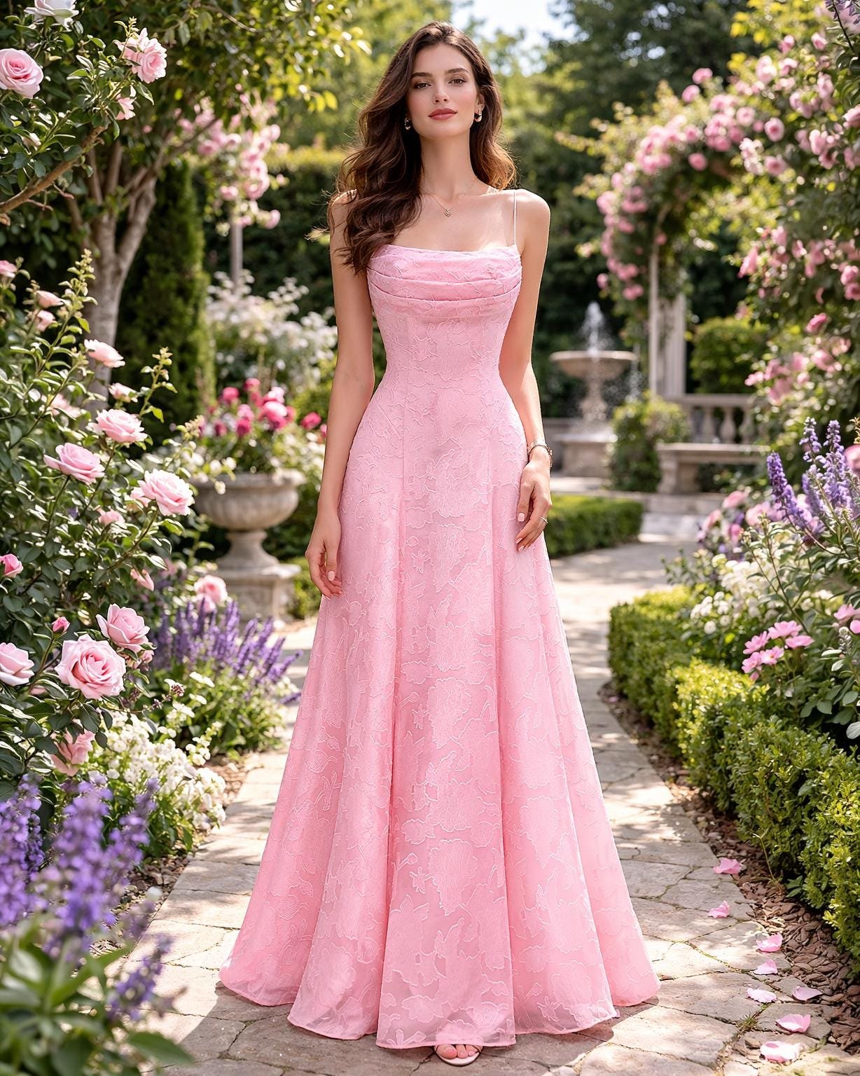Custom Made Satin Evening Gown