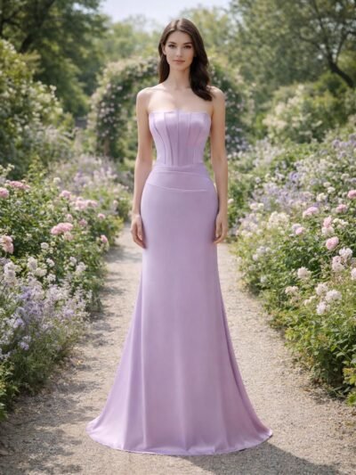 Custom Made Satin Evening Gown