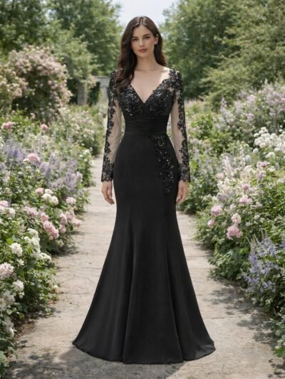 Custom Made Satin Evening Gown