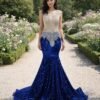 Blue Prom Dress 2026 Regencycore Lace