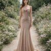 Custom Made Satin Evening Gown