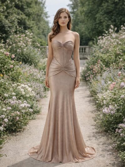 Custom Made Satin Evening Gown