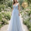 Blue Prom Dress 2026 Regencycore Lace