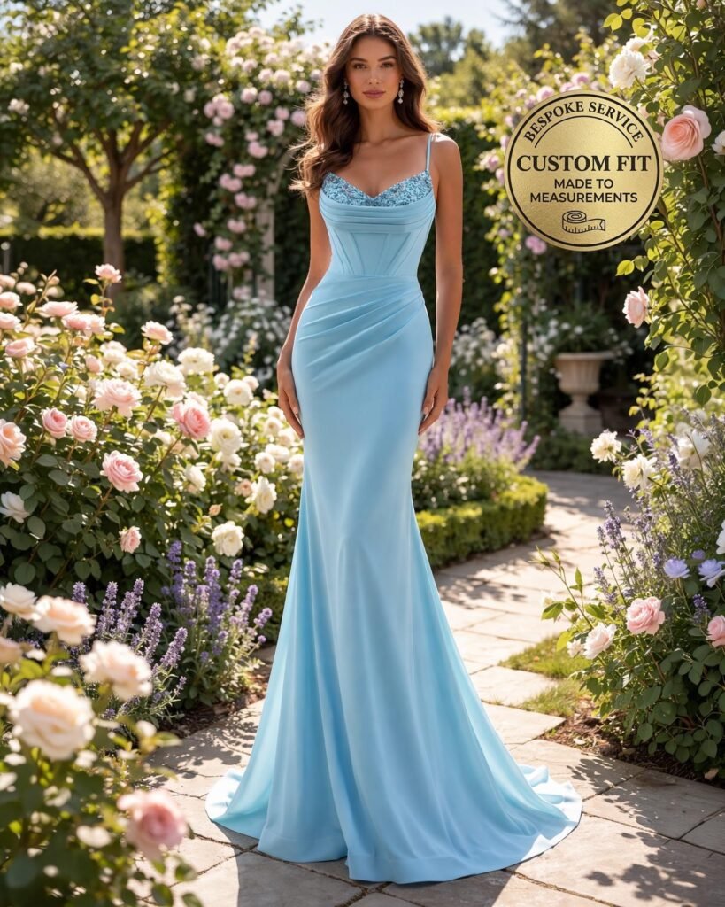 Blue Prom Dress 2026 Glitter Maximalism