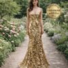 Custom Gold Sequin Prom Dress 2026 Glitter Maximalism