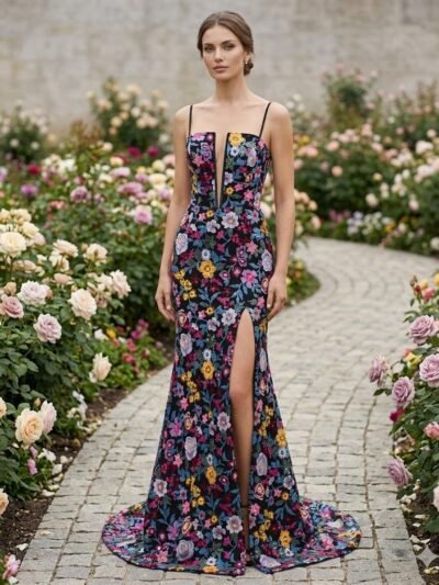 Custom Made Satin Evening Gown