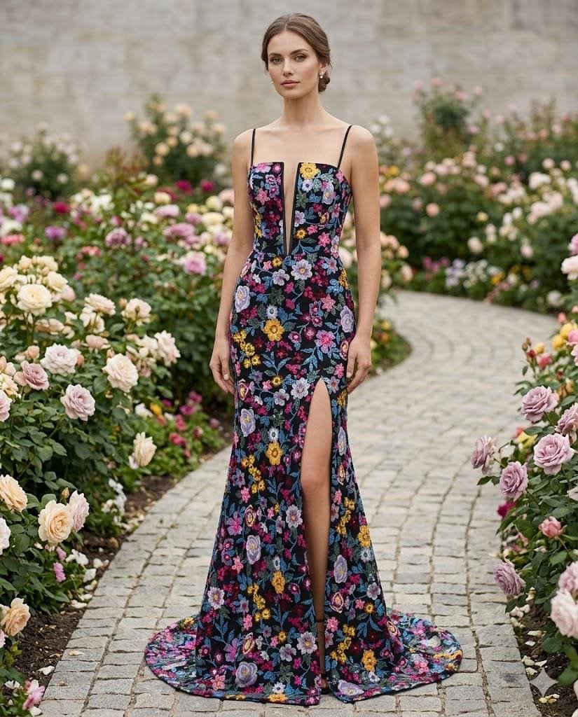 Custom Made Satin Evening Gown