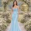 Blue Prom Dress 2026 Regencycore Lace