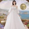 Ivory Wedding Dress 3D Floral Applique