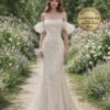 White Wedding Dress Glitter Maximalism