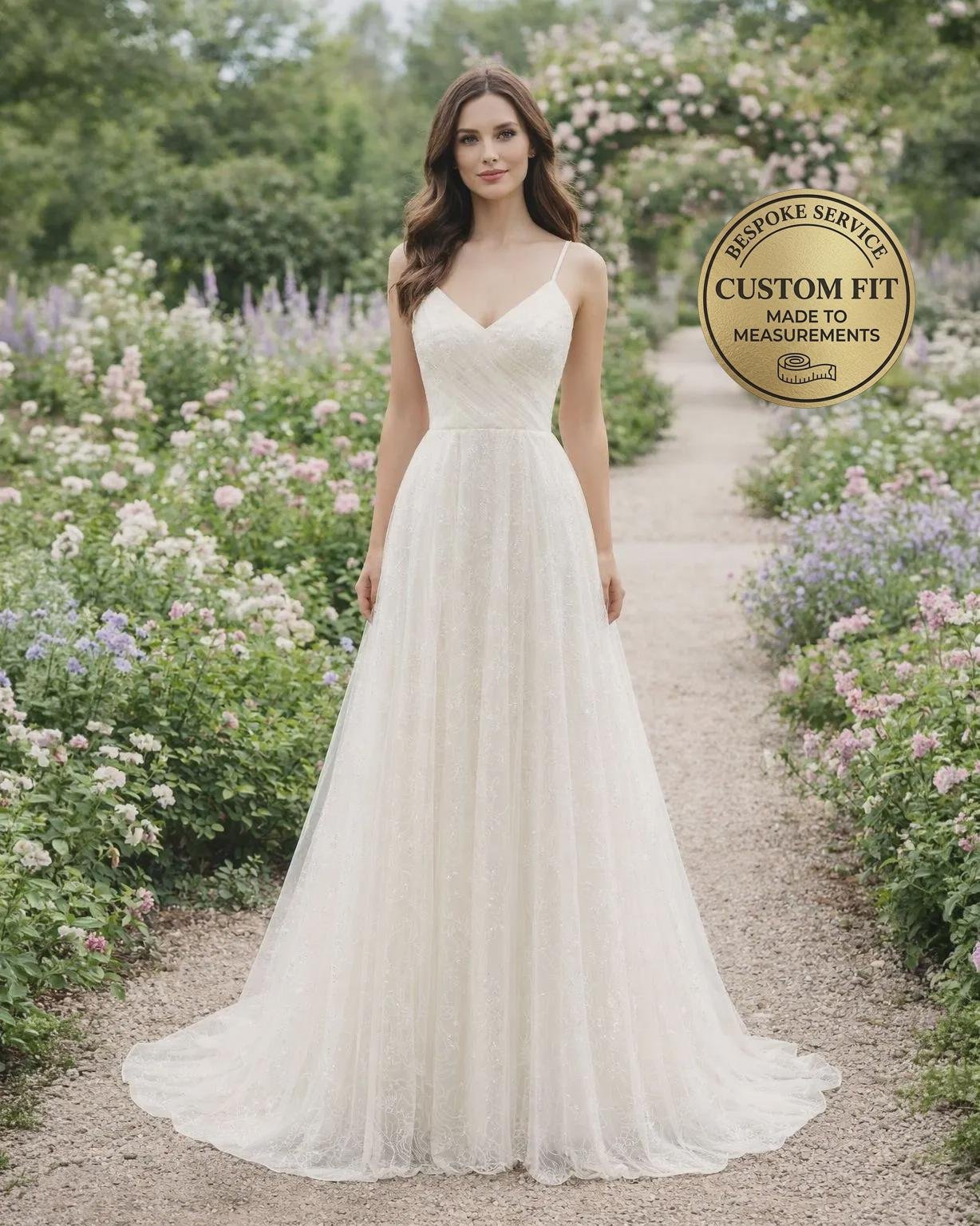 White Wedding Dress Glitter Maximalism