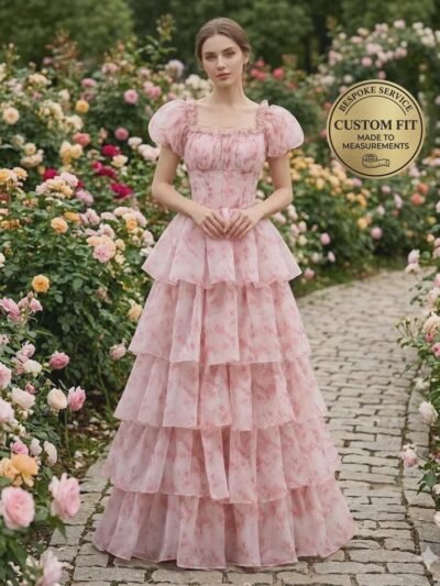 Red Prom Dress 3D Floral Applique