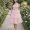 Pink Prom Dress 2026 Regencycore Lace