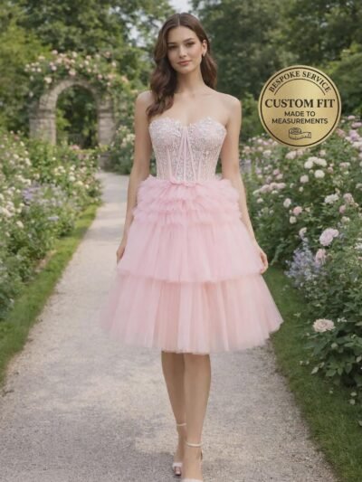 Pink Prom Dress 2026 Regencycore Lace