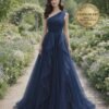 Navy Prom Dress 2026 Glitter Maximalism