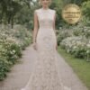 Champagne Wedding Dress 3D Floral Appliq