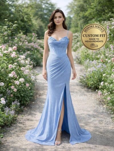 Blue Prom Dress 2026 Glitter Maximalism
