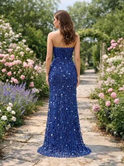 Custom Made Satin Evening Gown