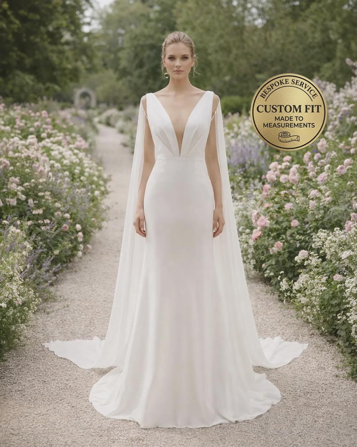 White Wedding Dress Sleek Minimalism