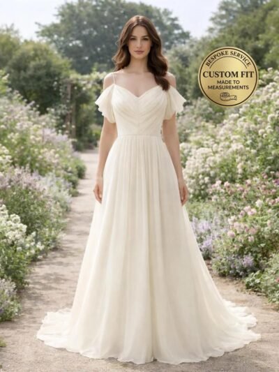 Ivory Wedding Dress Regencycore Lace