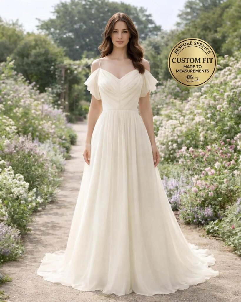 Ivory Wedding Dress Regencycore Lace