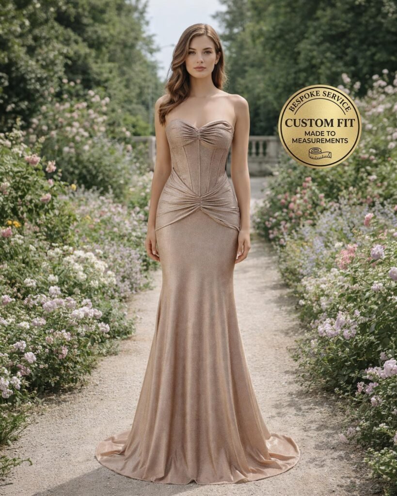Champagne Prom Dress 2026 Glitter Maxima