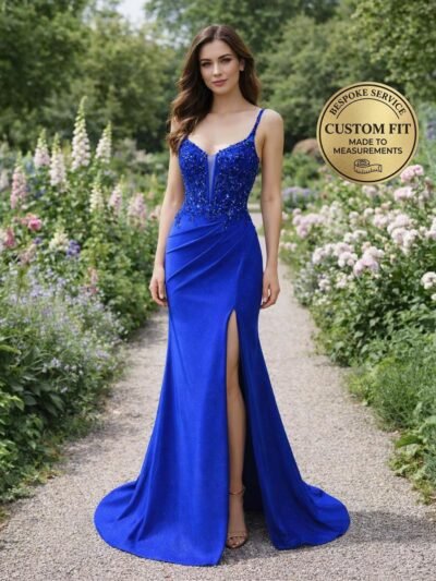 Blue Prom Dress 2026 Glitter Maximalism