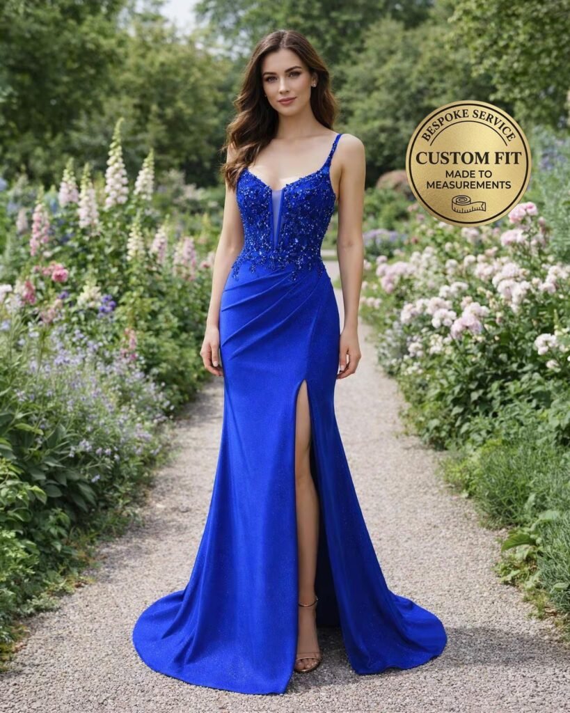 Blue Prom Dress 2026 Glitter Maximalism