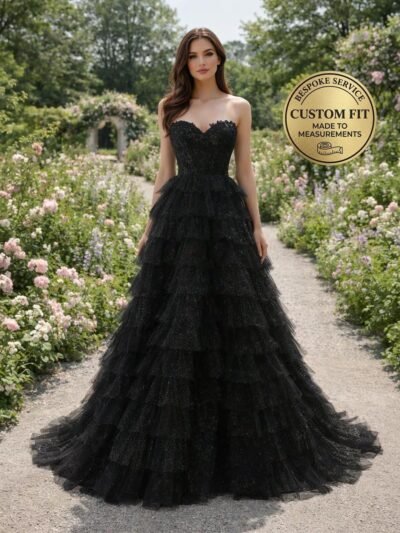 Black Prom Dress 2026 Glitter Maximalism