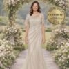 Champagne Wedding Dress Regencycore Lace