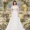 Ivory Wedding Dress 3D Floral Applique