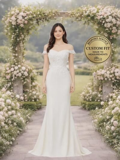 White Wedding Dress Regencycore Lace