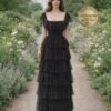 Black Prom Dress 2026 Regencycore Lace